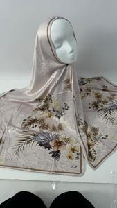 Hijab Satin Imprimé Strass Jersey Lux Personnalisé Ethnique Musulman Écharpe Uni Solide avec Léger Été Saison Mousseline de Soie FR - Product Image 5