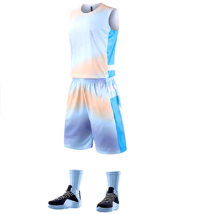Camisetas de baloncesto con estampado gratis para hombres y mujeres, transpirables, de secado rápido, 220g, conjunto en blanco, camiseta de entrenamiento con nombre del equipo personalizado de alta calidad - Product Image 5