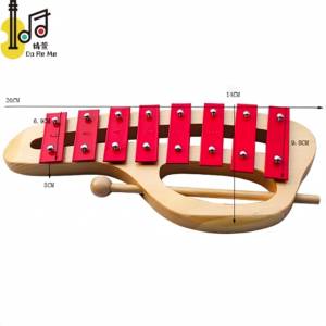 <span class=keywords><strong>Xylophone</strong></span> à base de pin avec 8 barres en métal rouge pour les mélomanes débutants cadeau jouant de la musique prix de gros guérison par le son en vente - Product Image 6