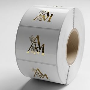 Hoja de etiquetas adhesivas rectangulares reciclables imprimibles para etiquetado y decoración de productos alimenticios al por menor de oficina - Product Image 1