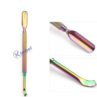 Lime à ongles incarnée 13 cm Instruments de podierie à pointe Fine lime à ongles en acier inoxydable et ensemble de levage