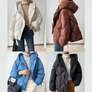 2024 Winter New Fashion Men's Thick Waterproof Windproof Knitted Short Puffer Jacket Hooded Loose Fit - Product Image 6