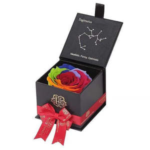 Astor Black Preserved Square Gift Box with Rainbow ALL SIGNS Print - Product Image 6