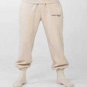 Wholesales Spring Causal Style <b>Elastic</b> <b>Waist</b> With Side Pockets 380gsm flecce French Terry Sweat Pants for <b>Men</b> - Product Image 2