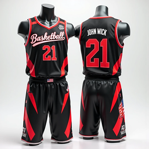 Uniformes de baloncesto de secado rápido para hombres de alta calidad, ropa deportiva sublimada RTS completamente personalizada, Baloncesto de tela transpirable - Product Image 4