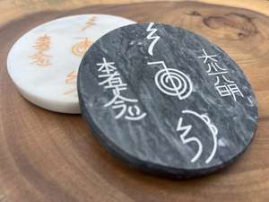 Sous-verres écologiques durables en marbre et bois, sous-verres en pierre naturelle polie pour usage quotidien, design moderne, promotionnels - Product Image 4