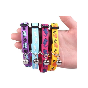 Cute Colorful Silicone Cat and Dog <b>Collar</b> with Bell for Pets - Product Image 2