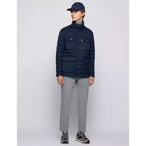 Chaquetas acolchadas de lona para hombre personalizadas más vendidas con cuello levantado para invierno, ropa impermeable para exteriores hecha en Pakistán - Product Image 2