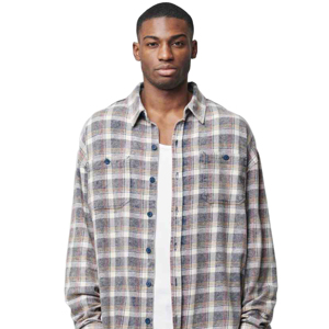 <b>Mens</b> Long Sleeve <b>Flannel</b> <b>Shirt</b> Cozy Warm Casual Workwear Soft Cotton Stylish Plaid Pattern <b>for</b> Outdoor and Everyday Use - Product Image 1