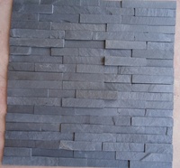 Himachal Noir Le Plus Populaire Quartzite Ardoise Pierre Panneau Mural Placage Carré Extérieur Carrelage Direct Split Traditionnel