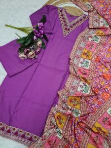 ชุดซอลวาร์วิสคอตตอน3ชิ้นสำหรับปาร์ตี้งานแต่งงานและงานเทศกาลจากอินเดีย - Product Image 5