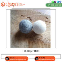 Nouvelles boules de séchage en feutre de laine de mouton écologiques de 7 cm de Ahana, hypoallergéniques, feutrées à la main, réutilisables pour la lessive, origine Népal