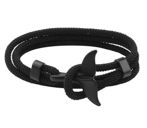 Pulsera de cuerda personalizada Pulsera de cola de ballena trenzada | Pulsera náutica Cuerda de supervivencia costera - Product Image 1