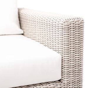 Modern Design Garden <b>Sofa</b> Set Solid Teak <b>Wood</b> <b>Frame</b> with Woven Synthetic Rattan Cushion for Indoor & Outdoor Use - Product Image 5