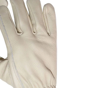 Gants de travail en cuir premium pour conducteurs, en cuir de vachette pleine fleur, avec prise en main souple, gants de sécurité, poignet élastique, OEM, marque privée, vente en gros - Product Image 6