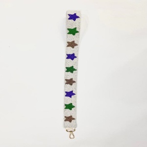 Customised Latest Design <b>Beaded</b> Purse Strap Bag Strap Handmade with Star Embroidery Exclusive Star Pattern - Product Image 4