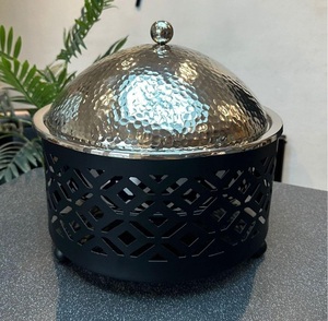 Casserole avec couvercle en acier inoxydable, ustensile de cuisine élégant et de qualité supérieure pour servir, ranger, décorer les mariages et la maison - Product Image 5