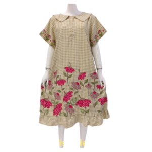 Bonito vestido informal de manga corta y hasta la rodilla, estilo súper cómodo y bonito para ropa de dormir de verano, uso diario - Product Image 6