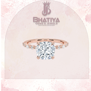 Anillo de compromiso de oro inspirado en Versalles de lujo elegante joyería delicada para mujer Original con oro de 14K certificado IGI - Product Image 3