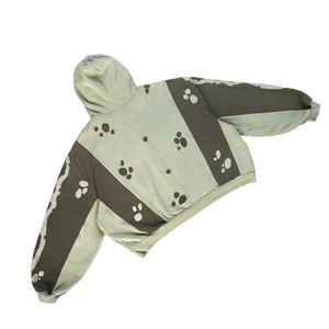 Best-sellers, sweat-shirt à capuche avec patch de patte de designer, rétro, lavé, surdimensionné, streetwear, veste unisexe, molleton lourd, sweat-shirt à capuche intégral - Product Image 4