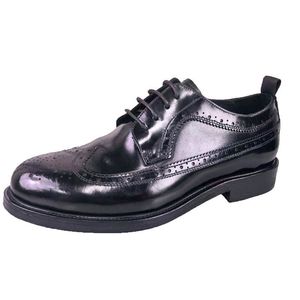 Chaussures en cuir respirantes avec talon rembourré et semelle souple, chaussures de mode pour hommes, chaussures décontractées - Product Image 1
