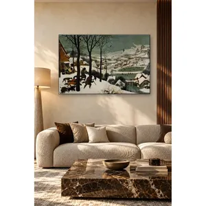 ภาพพิมพ์บนผ้าใบ "นักล่าในหิมะ" ของฟิดา บรูเกล - Product Image 5