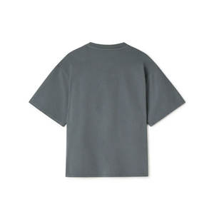 300gsm pesado grueso manga corta Camiseta Color sólido Streetwear de gran tamaño Casual verano camiseta negra - Product Image 6