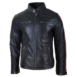 Chaqueta de Cuero de la Mejor Calidad para Hombre, Chaqueta de Cuero de Piel de Oveja Original, Diseño Vintage, Chaqueta de Motociclista Genuina para Hombre - Product Image 2