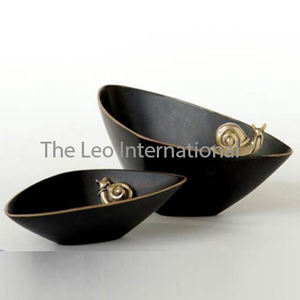 Juegos de cuencos de base de mármol chapados en oro de forma única de Metal de acero inoxidable de 3 cuencos decorativos modernos para el hogar - Product Image 2