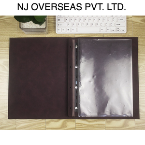 ผ้าคลุมเมนูหนังสำหรับร้านอาหารที่มีสกรูขนาด9x12นิ้วที่ใส่เมนูผู้นำเสนอที่ทันสมัยสำหรับโรงแรมและร้านอาหาร - Product Image 4