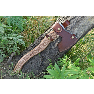 Belle hache en acier damas avec manche en bois de Rose | Hache en acier damas faite à la main de qualité supérieure | Acier damas de haute qualité - Product Image 1