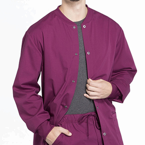 Ropa de hospital Hombres Scrub Jacket transpirable cómodo tarifa razonable tela duradera antiarrugas Scrub Jacket con peso ligero - Product Image 1