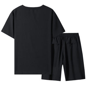 Fabrication de LOGO personnalisé en gros ensemble short pour hommes de grande taille avec poche ensemble short et chemise d'été de grande taille pour hommes - Product Image 6