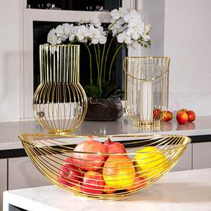 ตะกร้าเหล็กตกแต่งด้วยสีธรรมชาติสำหรับใช้ในครัวเรือนและห้องครัว - Product Image 4