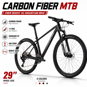 Bicicleta WARRIOR Pro de Fibra de Carbono de Alto Módulo con Transmisión SHIMANO XT M8100-12S y Horquilla de Suspensión de Aire para Senderos Todoterreno - Product Image 1