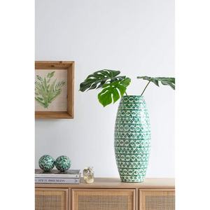 Bone Inlay <b>Iron</b> Porcelain Ceramic Vases Handmade Coastal Design Customizable Colors & Sizes High Quality Wedding Home Decor - Product Image 1