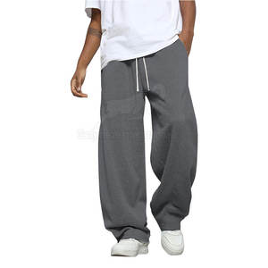 กางเกงวอร์มผ้าแคนวาสคอตตอน 100% หนานุ่มสำหรับผู้ชาย เอวกลาง สวมใส่สบาย อุ่นสบาย เหมาะสำหรับฤดูหนาว - Product Image 4