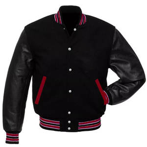 Chaqueta Varsity para Hombre, Material Nuevo de Alta Calidad, Antiarrugas, Diseño Elegante, Impermeable, Cómoda, con Parches - Product Image 1