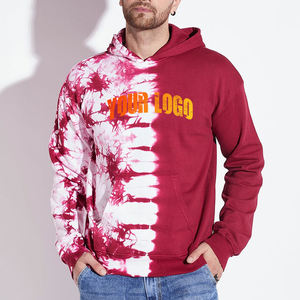 Sudaderas con capucha de diseño Tie Dye de dos tonos divididas únicas personalizadas, ropa de calle, sudadera para hombre, estilo Jersey cómodo con Capucha ajustable - Product Image 5
