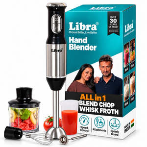 Batidora de Mano Libra con Picador y Batidor, Libre de BPA, Bajo Nivel de Ruido, Portátil - Product Image 1