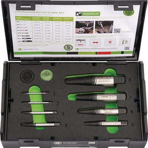 KUKKO 8-Piece <b>Screw</b> Extractor Set 49-C <b>M3</b>-M45 Nominal Sizes 1-8 Bolt <b>Screw</b> Remover - Product Image 3