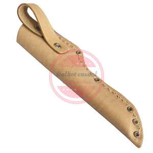 Fourreau pour couteaux en cuir véritable Fourreaux pour couteaux à lame fixe faits à la main - Product Image 4