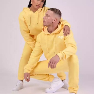 Jersey de calidad superior, sudadera lisa y pantalones de chándal, chándal Unisex, chándal 100% de algodón con logotipo personalizado para hombres y mujeres - Product Image 3