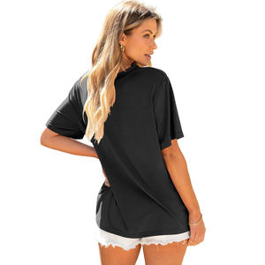 Camiseta de Algodón para Mujer, Informal, Ligera, Transpirable, Suave, Moderna, Ropa Urbana, Proveedor Mayorista - Product Image 5