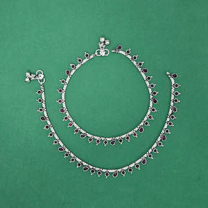 Tobilleras de moda Payal de chapado oxidado delicado de lujo - Product Image 5