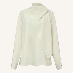 Best Choice <b>Twilight</b> High Neck Draped Blouse for Women ODM Services Plus Size for Fall Winter Spring Summer - Product Image 1