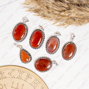 Pendentif Cabochon en Cornaline Vendu dans le Monde Entier – Cristaux de Guérison Premium pour la Méditation, Bijoux et Tenues de Soirée à Prix de Gros - Product Image 5