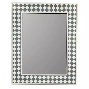 Espejo de pared con incrustaciones de hueso, espejo decorativo Interior para el hogar, boda, decoración elegante para el hogar, artesanías de media luna - Product Image 1