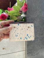 Nouvelle conception élégante, pochette en cuir de vache véritable, multi-usages, style western, petits portefeuilles pour femmes