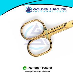 Tijeras para Cutículas de Color Dorado, la Mejor Calidad a Precio Económico |   Tijeras profesionales de manicura de acero inoxidable - Product Image 3